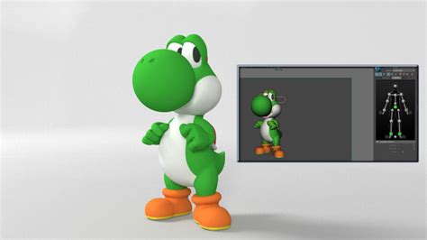 Yoshi Rigged Ready For Any Game Or For A Video 3d Model Rigged