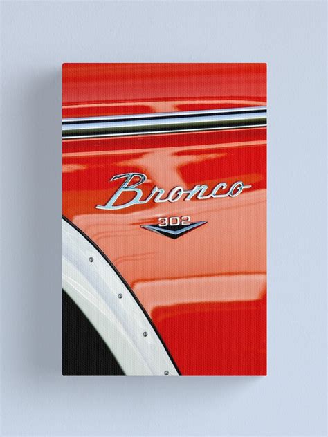 1972 Ford Bronco Emblem 0422c Canvas Print By Jilljreger Redbubble