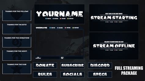 Twitch Overlay Template Overlays Twitch Streaming