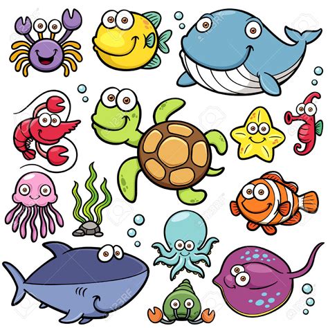 Cartoon Sea Animals Clipart Free Download On Clipartmag