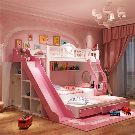 The princess castle tent bunk bed with slide includes a tent over twin bed and a covered hiding place below. Princess Bed With Slide - change comin