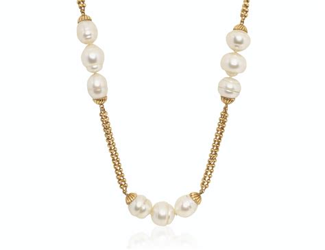 Baroque Cultured Pearl And Gold Necklace Christies
