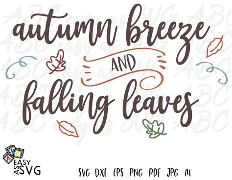 Fall Breeze Autumn Leaves Svg