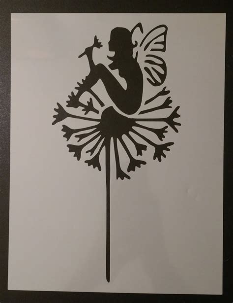 Fairy Fairie Dandelion Wish Stencil My Custom Stencils