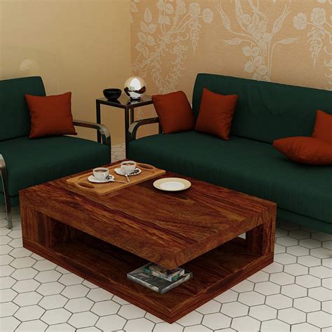Kendalwood Furniture Solid Wood Rectangle Shape Coffee Table For Living
