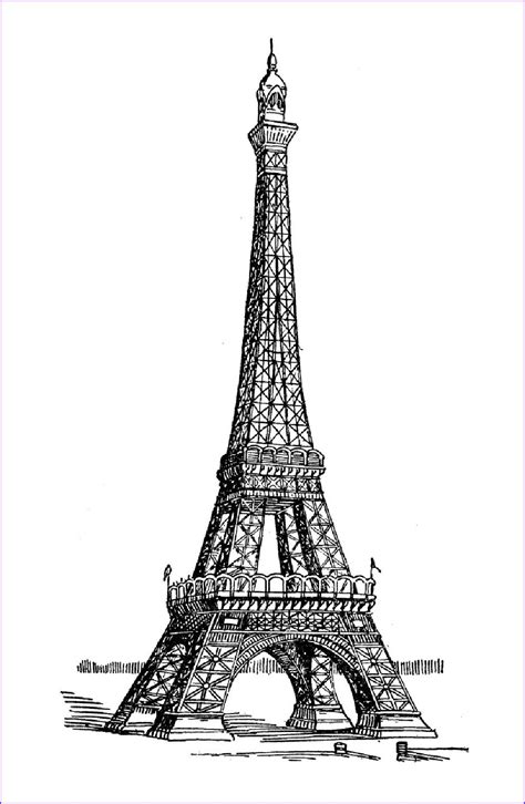 43 Paris Eiffel Tower Coloring Pages Info