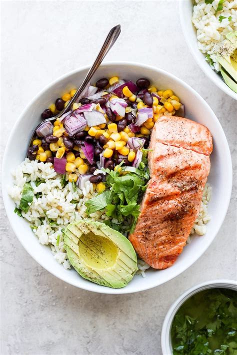 Fiesta Salmon Rice Bowl Recipe Wonderful Meal Prep