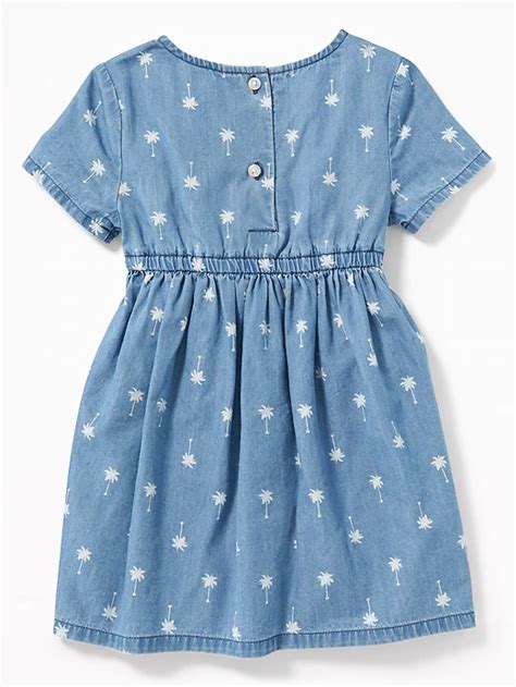 Faux Wrap Chambray Shirt Dress For Toddler Girls Old Navy Toddler