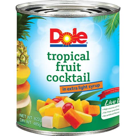 Dole Tropical Fruit Cocktail 822g Canned Fruits And Vegetables Walter Mart