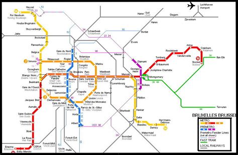 Images And Places Pictures And Info Brussels Map Metro