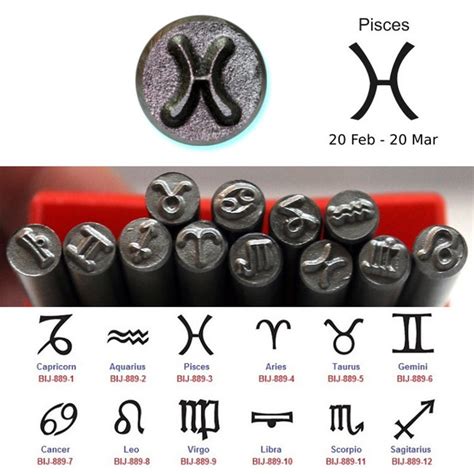 Kent 50mm Zodiac Symbols Precision Design Metal Punch Stamps Etsy