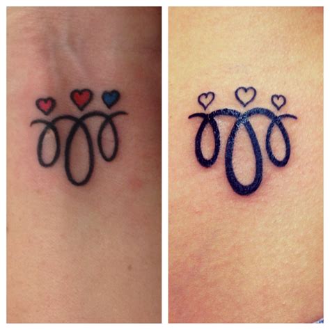 Matching Mother Daughter Symbols Tattoo