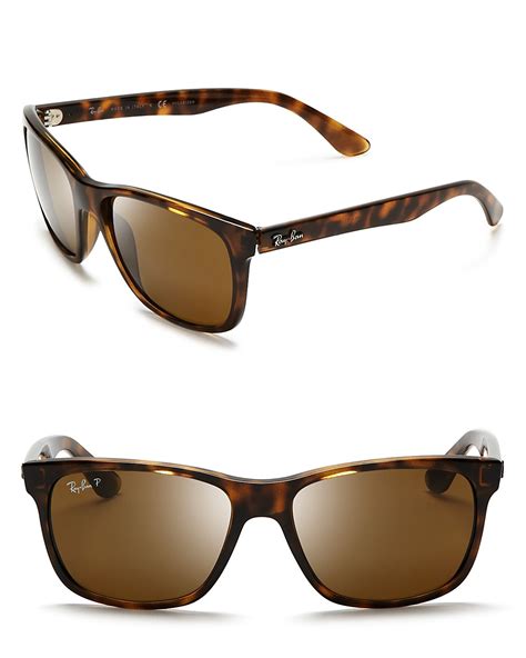 ray ban basic wayfarer sunglasses in brown for men light havana lyst