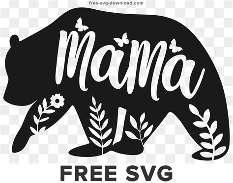 Mama Bear Svg | Free SVG Download