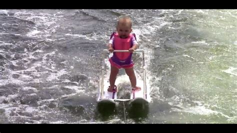 Funny 6 Month Old Baby Water Skiing Video Youtube