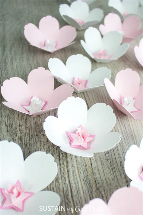 Sweet Cherry Blossom Paper Flowers With Cricut Sustain My Craft Habit