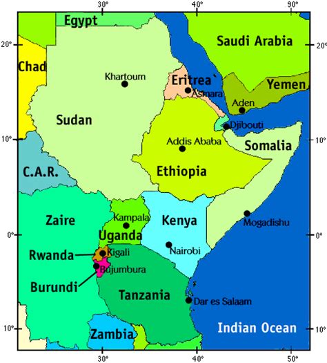 Africa Political Map With Capitals United States Map