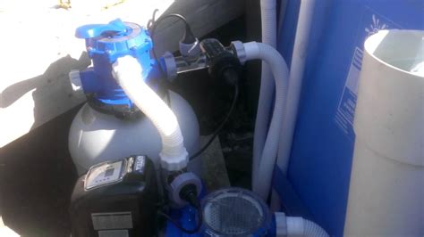 Intex Sand And Saltwater System Hooked Up To Summer Escapes Pool Youtube