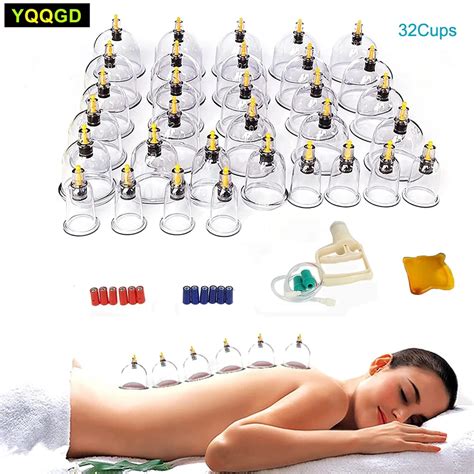 2432 Therapy Cups Cupping Therapy Set With Pump Professional Chinese Acupoint Cupping Therapy