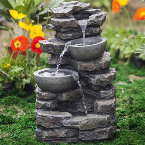 Jeco Pots Water Fountain With Led Light Fcl037 Cymax Stores
