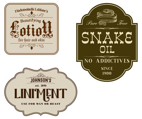 Free Printable Vintage Medicine Labels