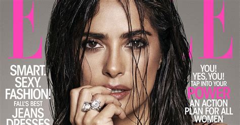 Salma Hayek Covers Elle Magazine November 2015 Popsugar Latina