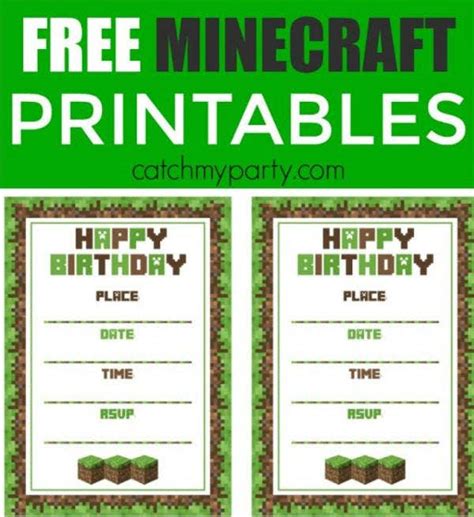 Free printable nintendo gameboy party favor box. Free Minecraft Printables - PSD, PNG, Vector EPS | Free ...