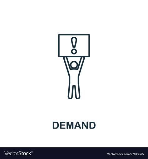 Demand Icon Outline Style Thin Line Creative Vector Image