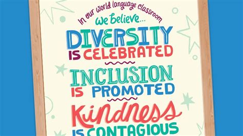 World Language Diversity And Inclusion Poster Free Printable