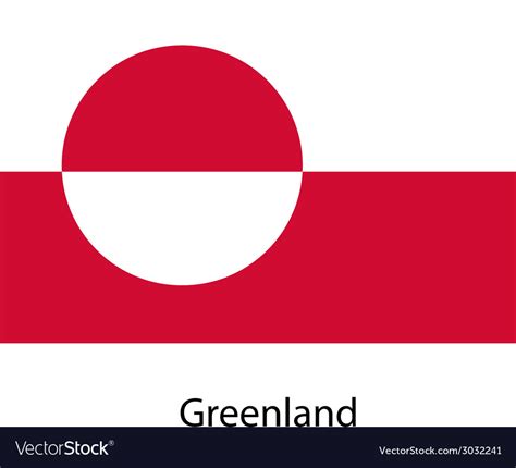 Flag Of The Country Greenland Royalty Free Vector Image