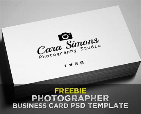 14 Free Photography Business Card Templates 2019