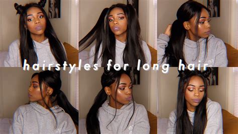 Opt for a sleek straight lob. 6 Super Easy Hairstyles for Black women who wear Long ...