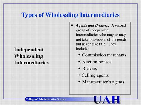 Types Of Wholesalers With Examples