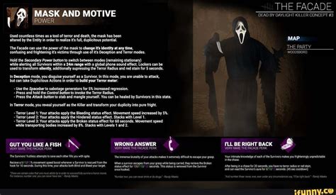 The Facade Mask And Motive Dead By Daylight Killer Concept 3 Power