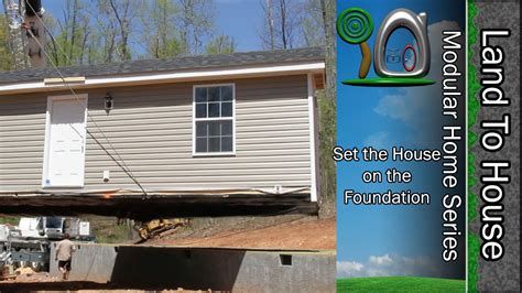 Set The House On The Foundation Modular Home 35 Youtube