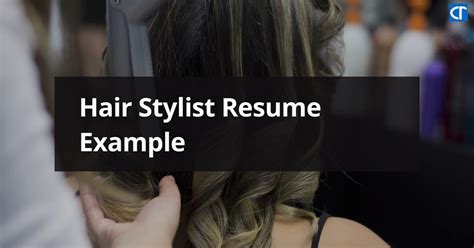 hair stylist resume example and writing guide cresuma