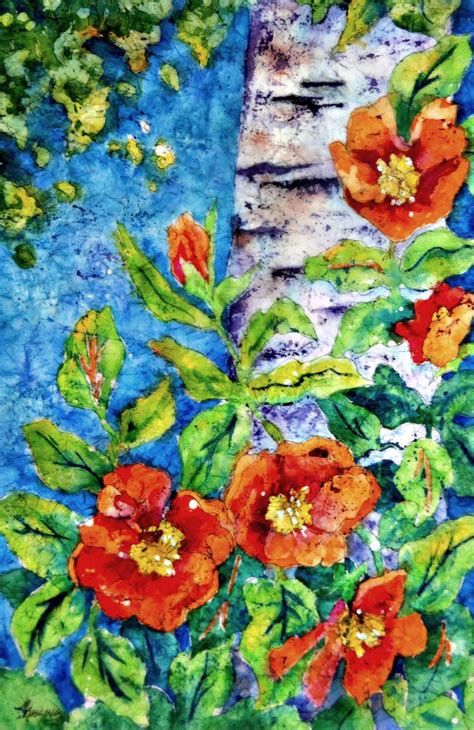 Martha Kisling Art With Heart Summer Poppies And Watercolor Batik