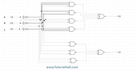 Full Bit Adder Truth Table And Circuit In Digital Works Tutorial Hall