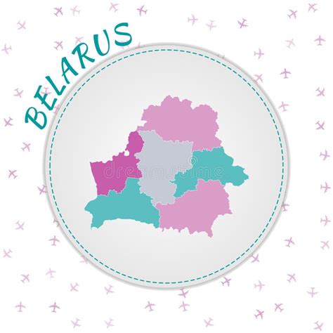 Map Of Belarus With Beautiful Gradients Stock Vector Illustration Of