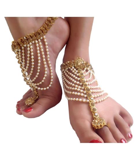 Womensky Antique Traditional Kundan Pearls Stone Fancy Stylish Gold