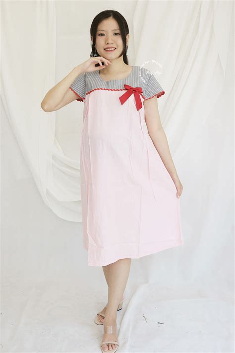 Karena menyerupai baju import korea. Bea Dress Baju Hamil Menyusui Katun Modis - DRG 01 Pink