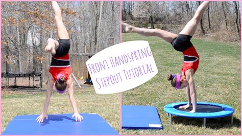 How To Do A Front Handspring Stepout Youtube