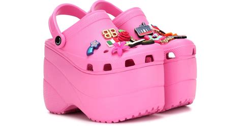 So balenciaga the luxury fashion house founded by cristóbal balenciaga in san sebastián (just down the road from bilbao, as it happens), though now. Balenciaga Platform Crocs in Pink - Lyst
