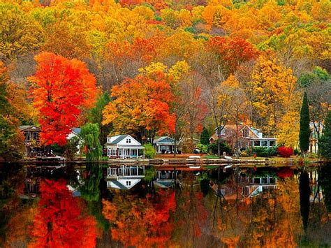 Fall Colors Reflection Vermont Autumn Scenes Hd Wallpaper Pxfuel