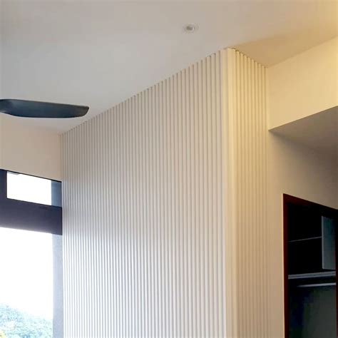 Fluted Wall Panel Living Room Space By Chroma Living Singapore