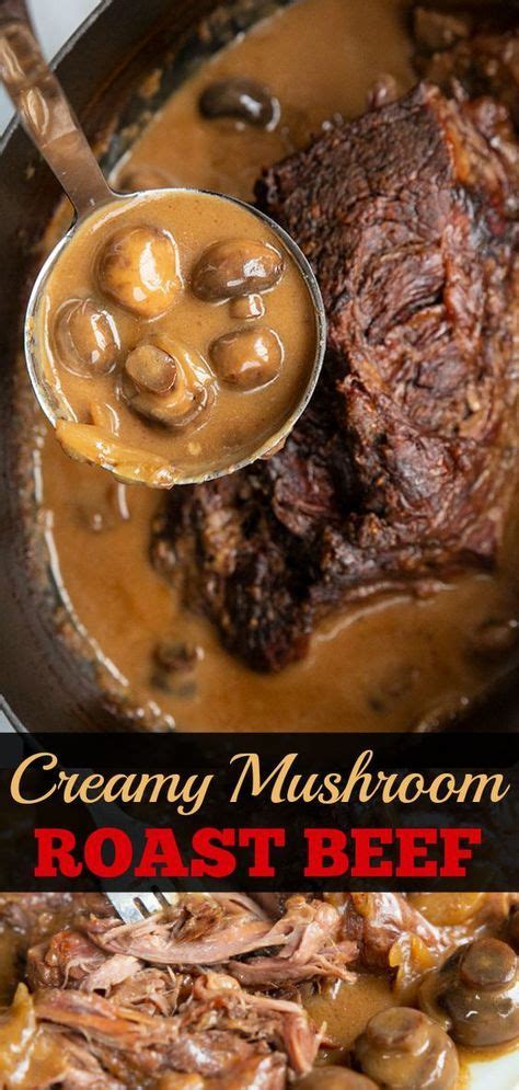 Thought chuck steak was just a meh budget cut of beef? Creamy Mushroom Beef Chuck Roast Recipe! Take a tough ...