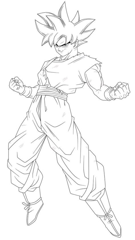 Goku In The Limit Lineart By Saodvd On Deviantart Dragon Ball