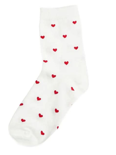 top it off white and red heart socks in 2023 heart socks aesthetic socks cute socks