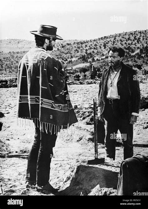Eli Wallach Film Title The Good The Bad The Ugly Black And White Stock