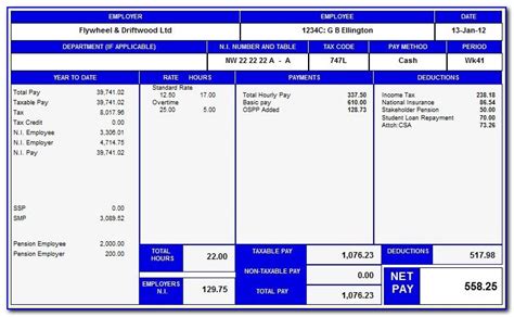 Top 14 Free Payslip Templates Word Templates Excel Templates Gambaran